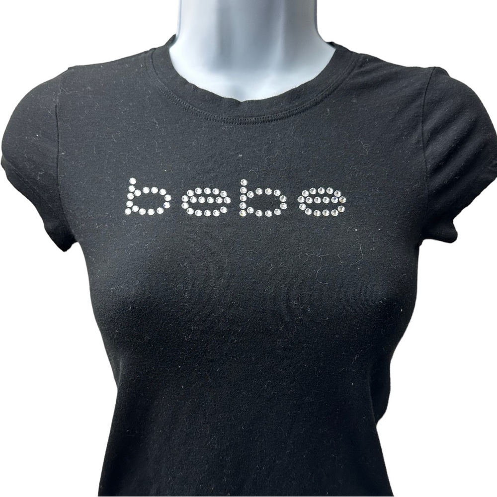 Bebe Black Short Sleeve Tee